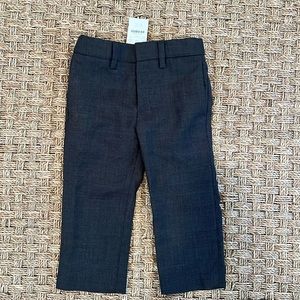 Crewcuts toddler 2 Ludlow slim pants in charcoal gray NWT